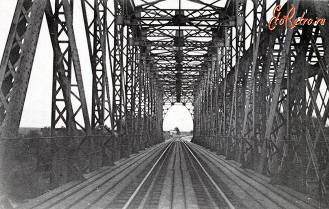 Железная дорога (поезда, паровозы, локомотивы, вагоны) - Железнодорожный мост через реку Медведицу близ Аткарска