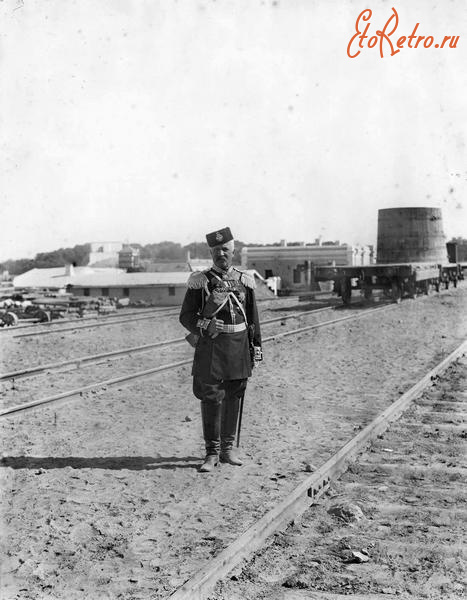 Железная дорога (поезда, паровозы, локомотивы, вагоны) - Генерал М.Н.Анненков на ст.Мерв Закаспийской военной ж.д.
