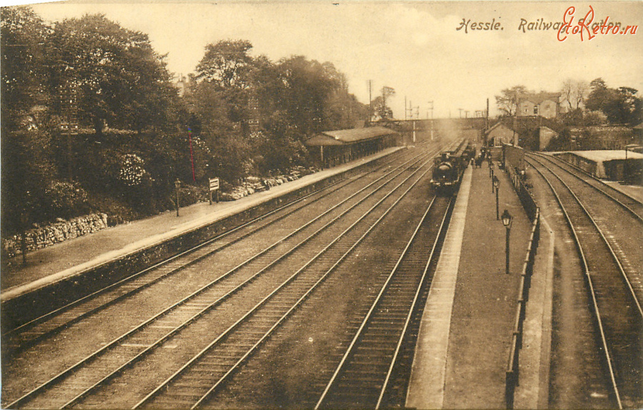 Железная дорога (поезда, паровозы, локомотивы, вагоны) - Железнодорожная станция Хессле в Йоркшире