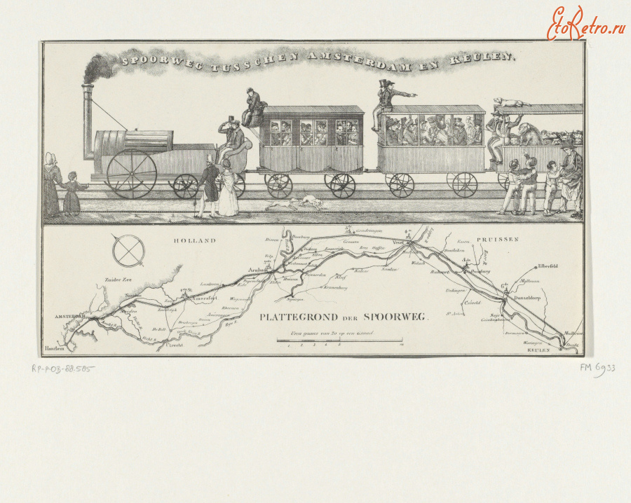 Железная дорога (поезда, паровозы, локомотивы, вагоны) - План строительства железной дороги Амстердам-Кёльн