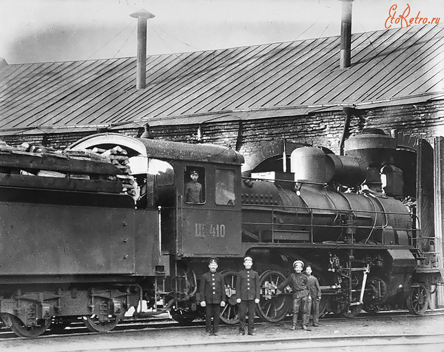 Железная дорога (поезда, паровозы, локомотивы, вагоны) - Паровоз серии Щ-410 на ст.Бабаево
