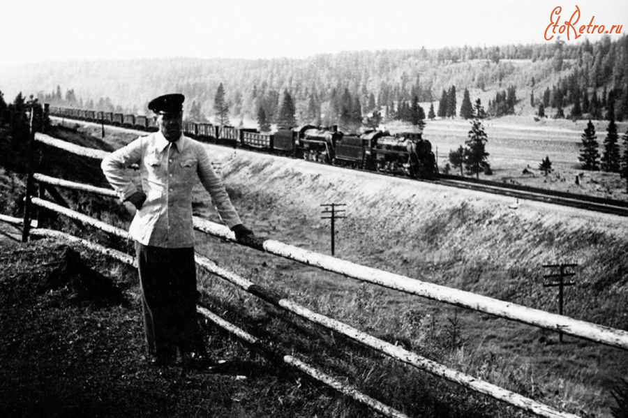 Железная дорога (поезда, паровозы, локомотивы, вагоны) - Двойная тяга - паровозы серии Л
