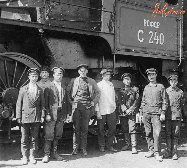 Железная дорога (поезда, паровозы, локомотивы, вагоны) - Работники паровозного депо