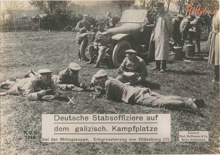 Войны (боевые действия) - Немецкие штабс  офицеры в Галиции, 1914-1918