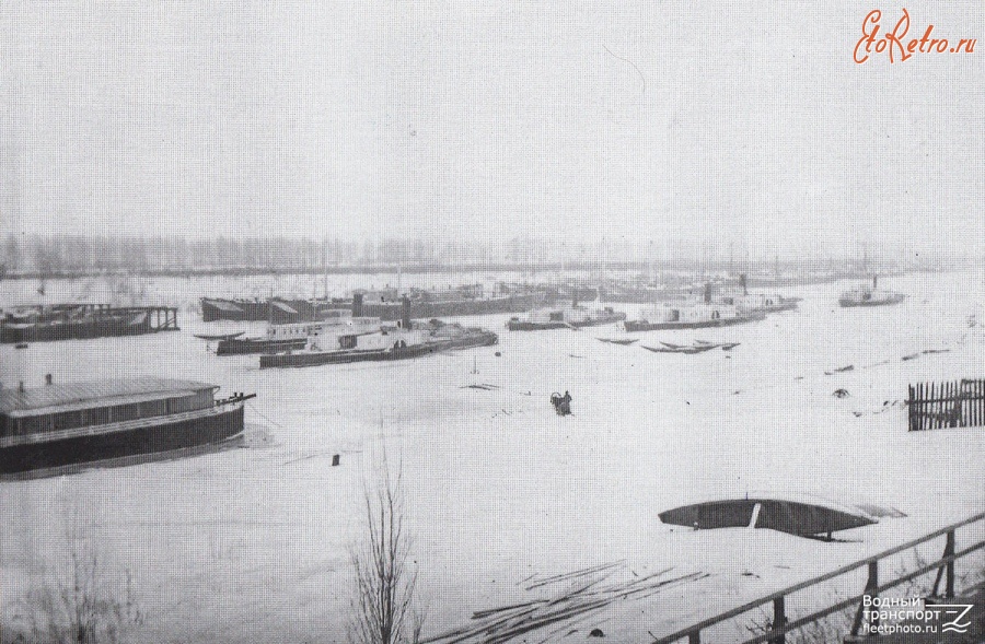 Корабли - Алексеевский затон зимой