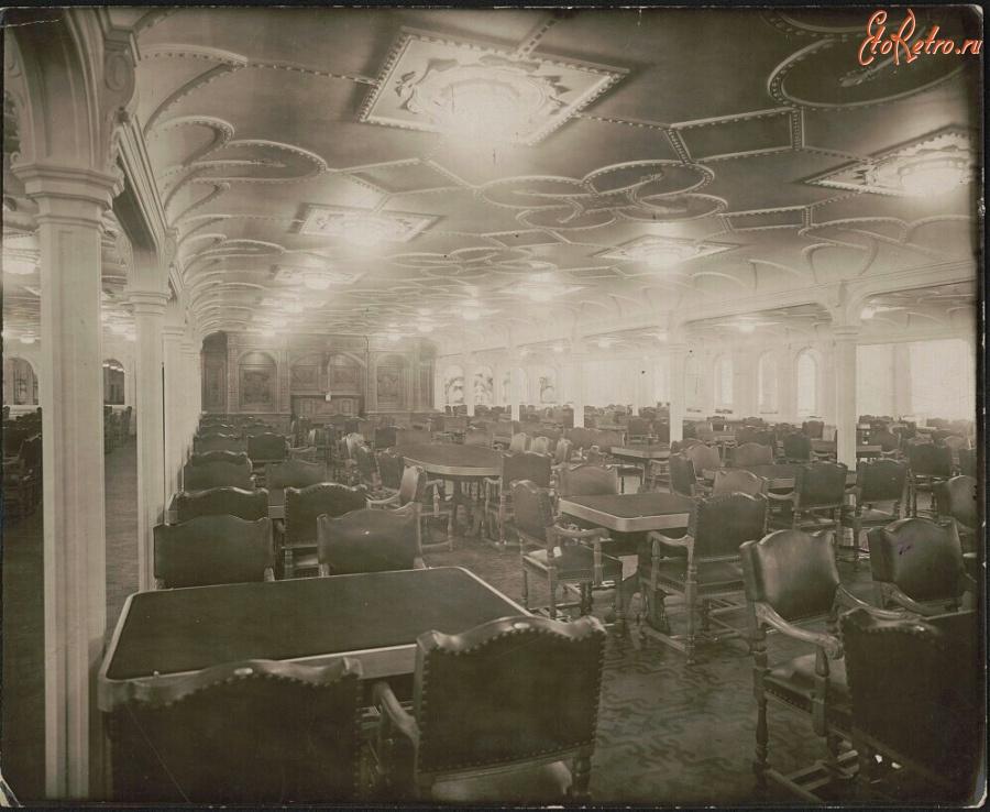 Корабли - Главная столовая на палубе салона Титаника