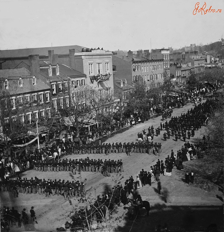 Вашингтон - Lincolns funeral on Pennsylvania Ave. США , Вашингтон (округ Колумбия)