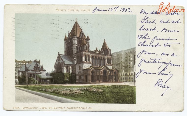 Бостон - Бостон. Церковь Троицы, 1899