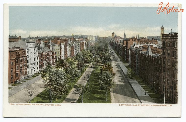 Бостон - Бостон. Коммонвельт авеню, 1904