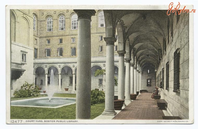 Бостон - Бостон. Публичная библиотека, 1908