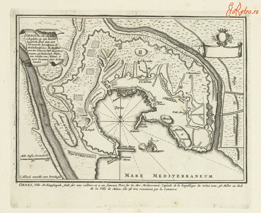 Карты стран, городов - Карта Генуи, 1701-1713