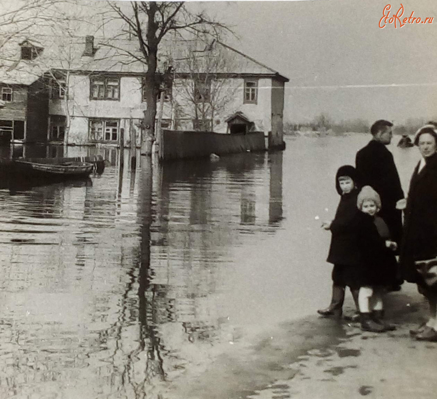 Рязань - Рязань. Разлив в районе улицы Затинной 1970-го года.