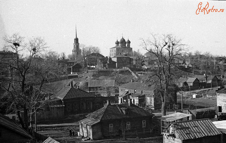 Рязань - Вид на Рязанский кремль со Скоморошьей горы.