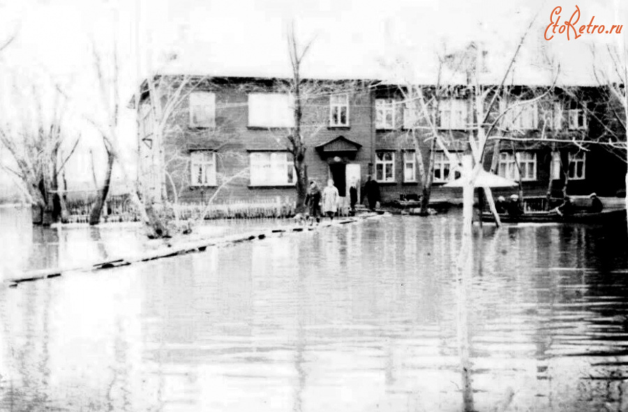 Рязань - Посёлок Остров во время разлива.