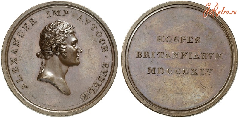 Медали, ордена, значки - Визит Александра I в Англию  1814 год