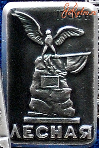 Медали, ордена, значки - Знак к годовщине битве возле деревни Лесной