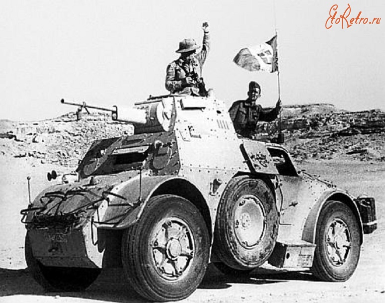 Военная техника - Итальянский бронеавтомобиль Autoblinda AB41 неплохо зарекомендовал себя в пустыне