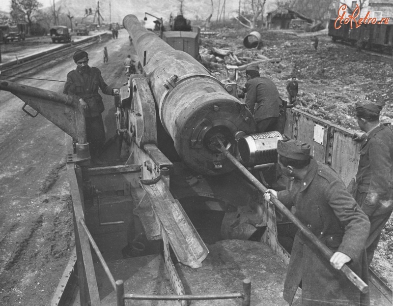 Военная техника - Итальянское 194мм железнодорожное орудие