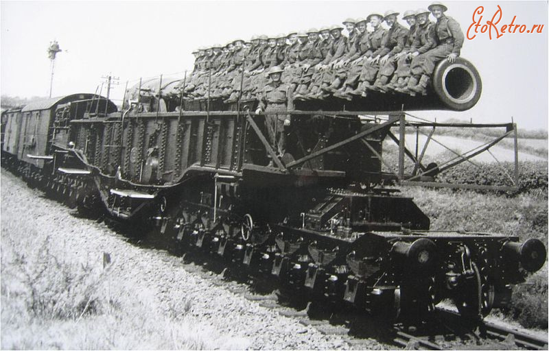 Военная техника - Железнодорожная гаубица  BL18,Великобритания
