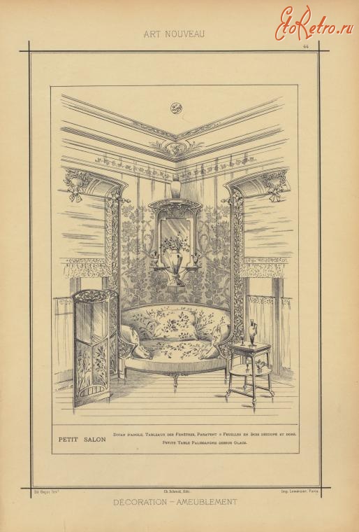 Предметы быта - Дизайн интерьера. Франция, 1800-1899. Гостиные, модерн