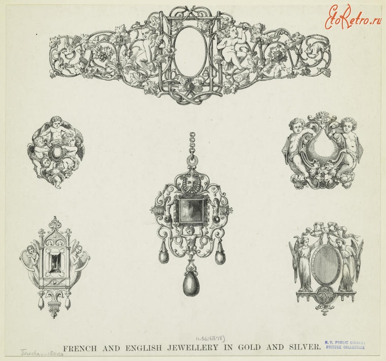 Драгоценности, ювелирные изделия - Французские и английские ювелирные изделия из золота и серебра, 1878