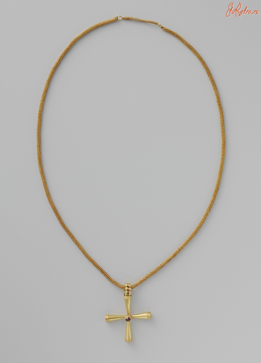 Драгоценности, ювелирные изделия - Золотое ожерелье с крестом