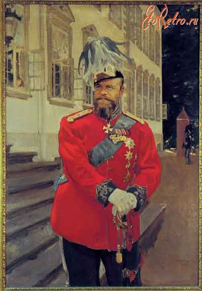 Картины - В.А. Серов. Император Александр III. 1899 г. Собрание офицерского корпуса Датской королевской Лейб-гвардии.