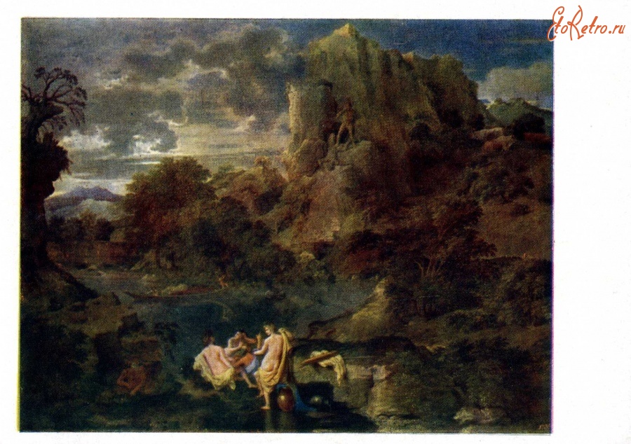 Картины - Никола Пуссен ( 1594 - 1665 ). Пейзаж с Геркулесом и Какусом.