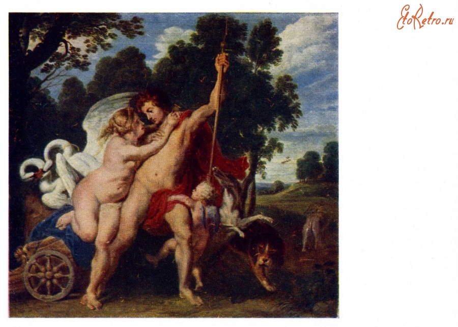 Картины - П. П. Рубенс (1577 - 1640). Венера и Адонис.