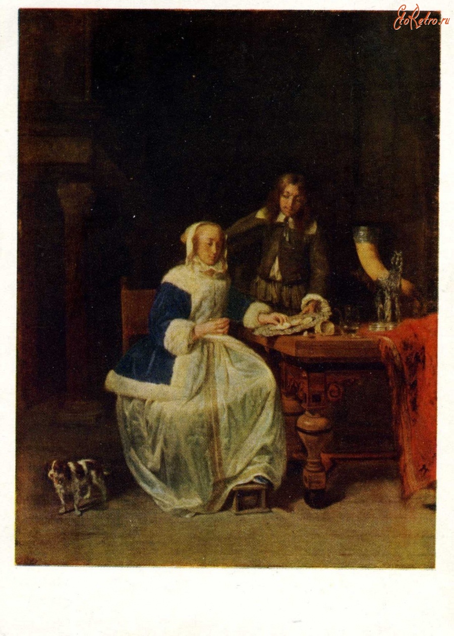Картины - Метсю (1629 - 1667).Завтрак. 1650 - е гг.
