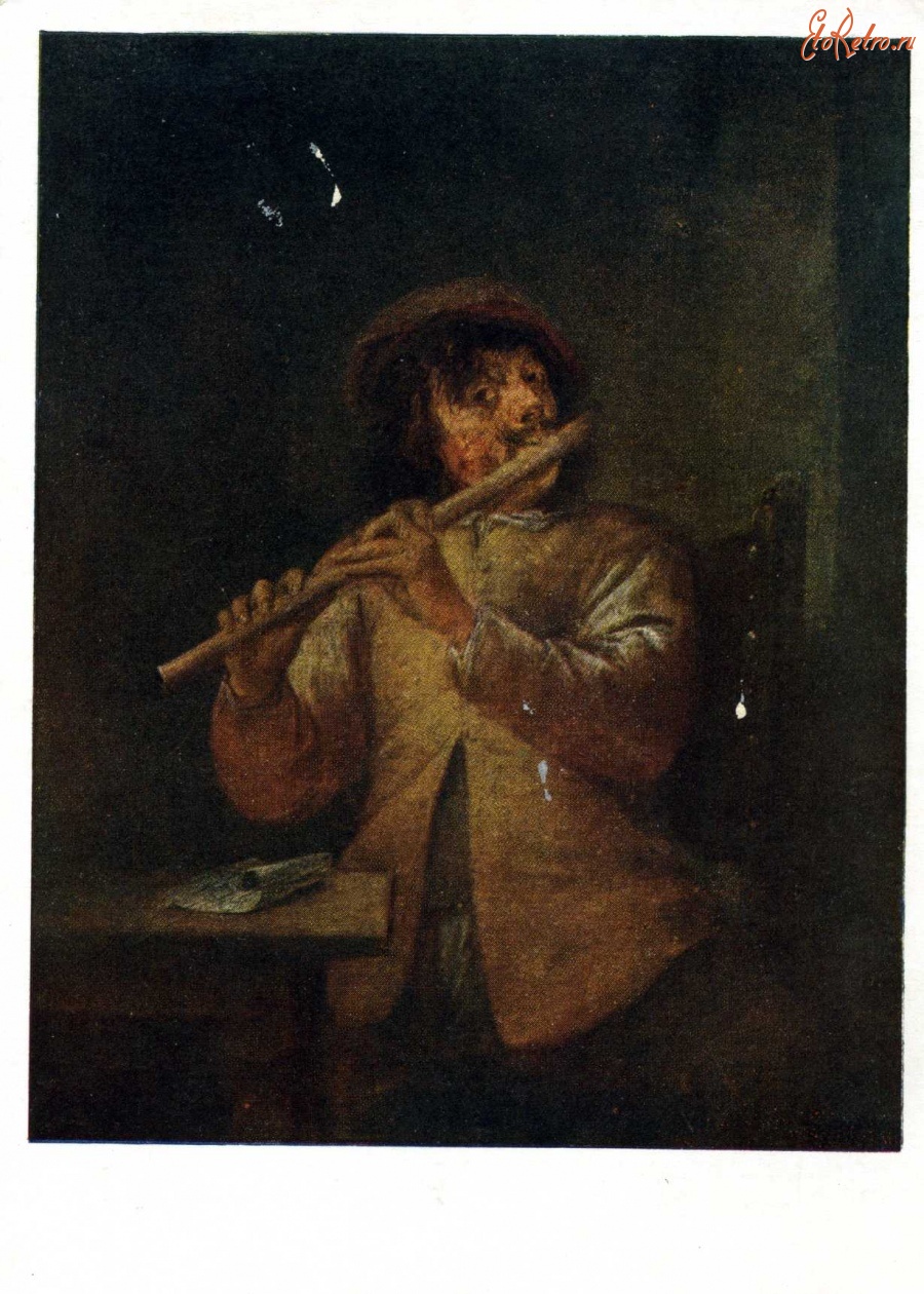 Картины - Адриан Броувер (ок.1606 - 1638). Флейтист.