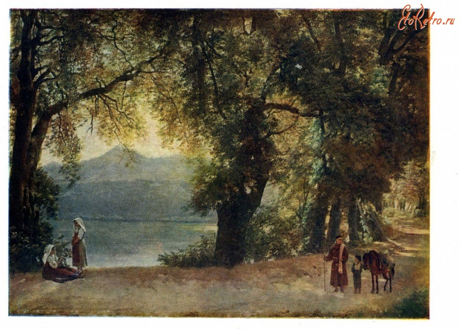 Картины - С. Ф. Щедрин (1791 - 1830). Озеро Нэми в окрестностях Рима. 1820 - е гг.