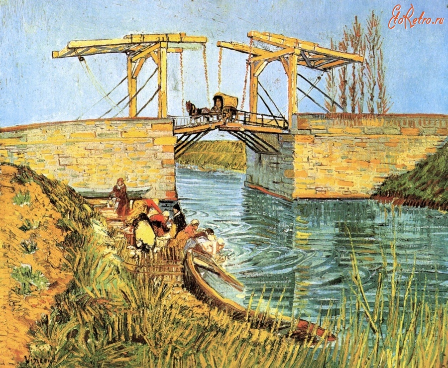 Картины - Арль. Мост Ланглуа. 1888