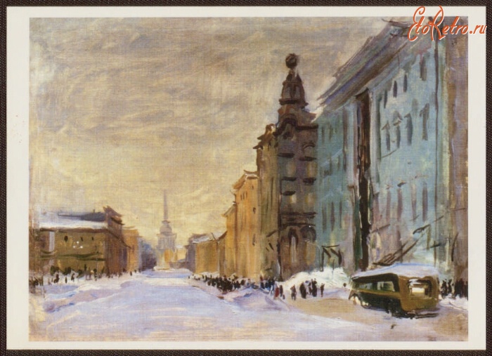 Картины - Невский проспект напротив Казанского собора, 1942