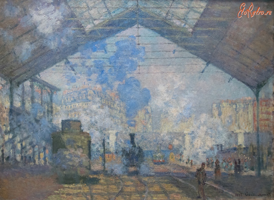 Картины - Вокзал Сен-Лазар. 1877