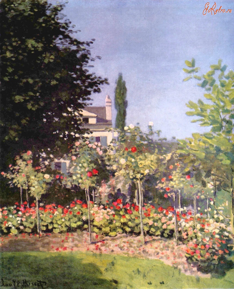 Картины - Цветущий сад в Сент-Адрессе. Ок. 1866