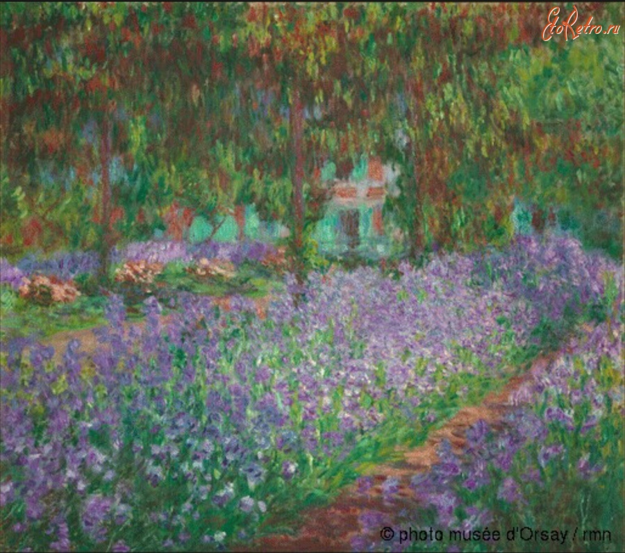 Картины - Цветущий сад художника в Живерни. 1900