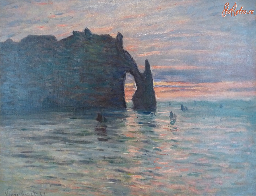 Картины - Нормандия. Скалы в Этрета. 1883