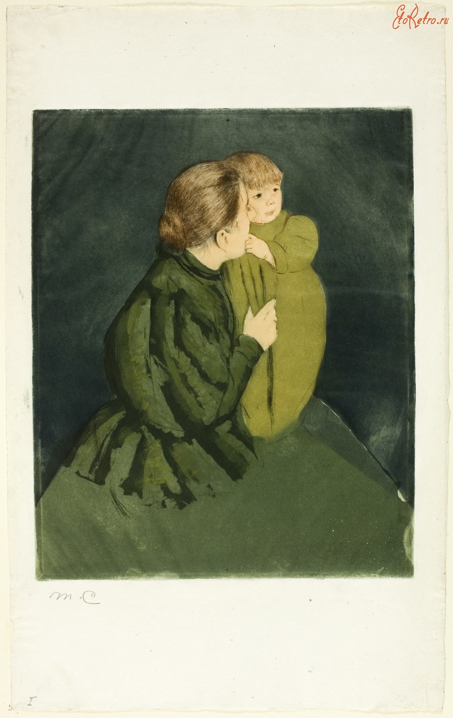 Женщина в зеленом платье - SKETCHLINE