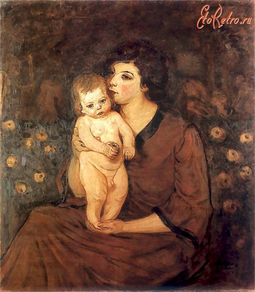 Картины - Картина.  Мама з дитиною.  Фредерік Паутч.