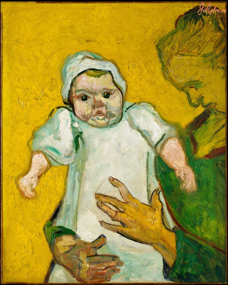 Картины - Винсент Ван Гог. Мадам Рулен с дочерью