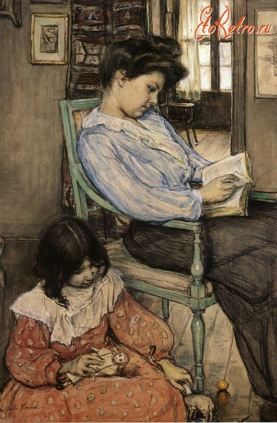 Картины - Картина.  Година дозвілля.  Елізабет Нурс (1860-1938).