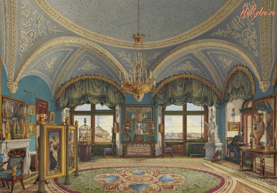 Картины - Угловая гостиная Николая l в Зимнем Дворце