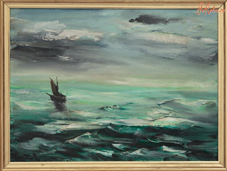Картины - Парусная лодка в море