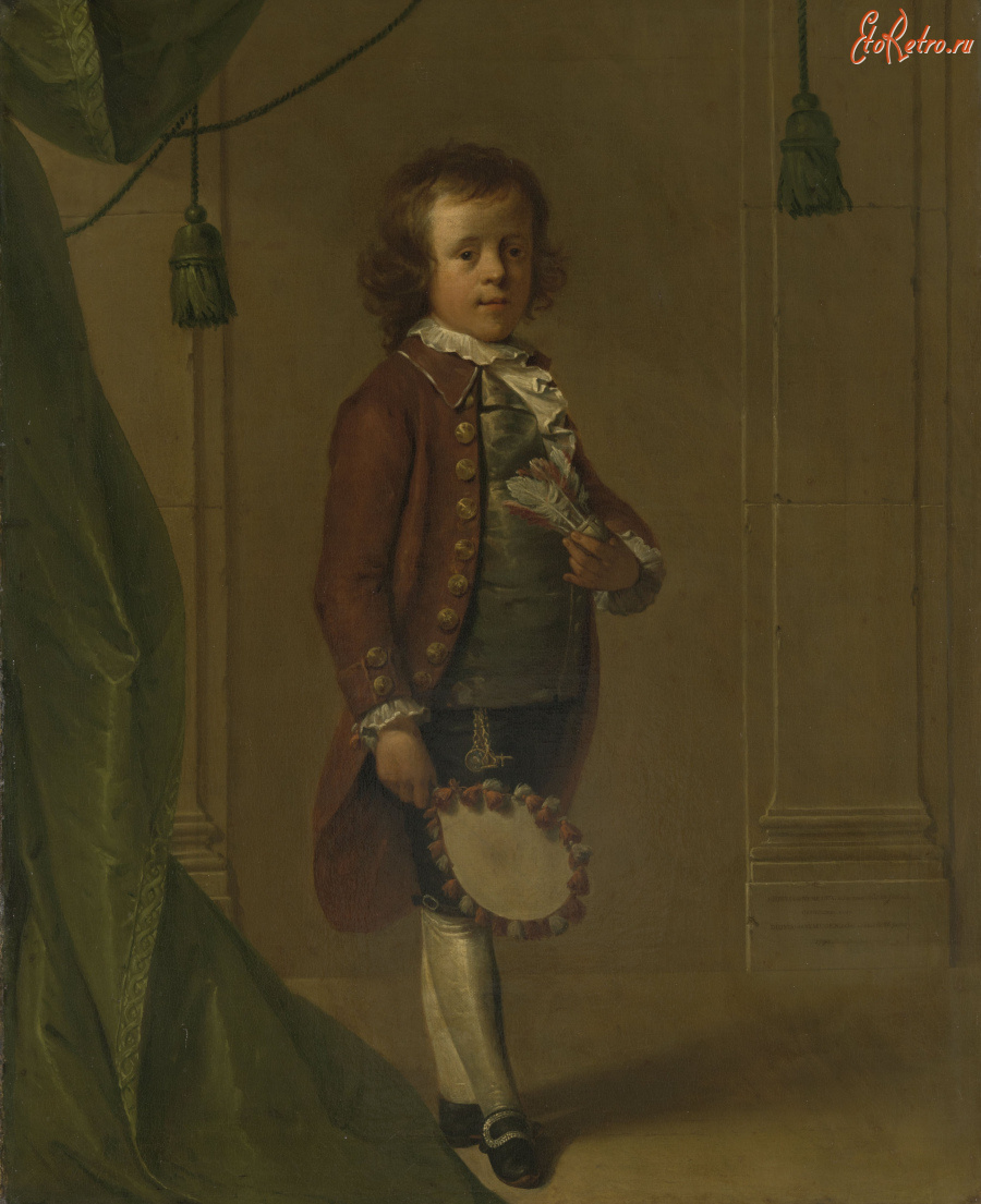 Картины - Мальчик с теннисной ракеткой и воланом