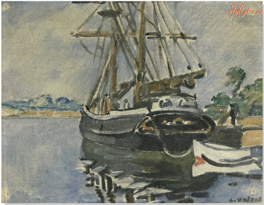 Картины - Луи Вальтат, Парусник и лодка в Астреме