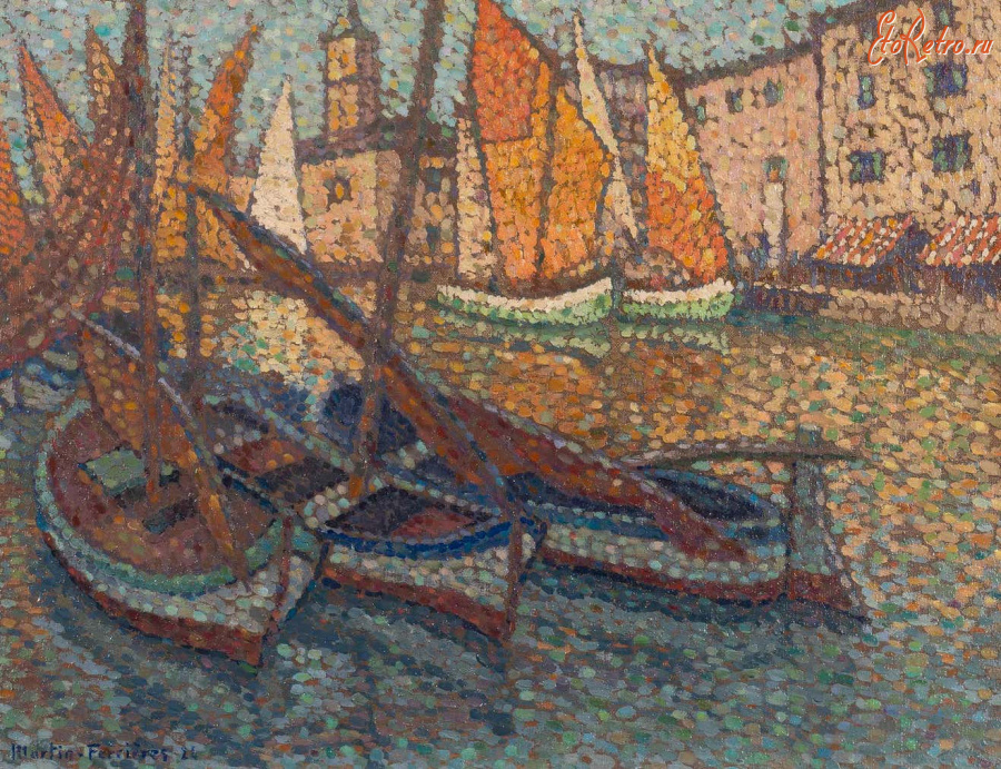 Картины - Жак Мартен-Ферье, Лодки в порту