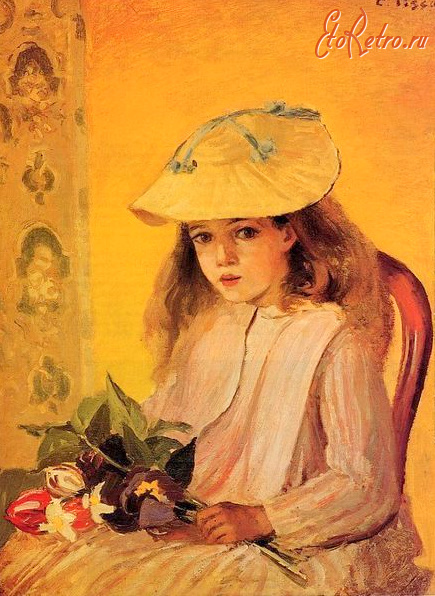Картины - Картини.  Каміль  Піссарро (1830-1903).  Портрет Жанни.