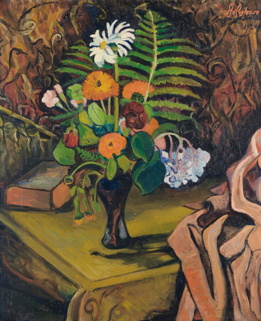 Картины - Сюзанна Валадон, Ваза цветов на столе