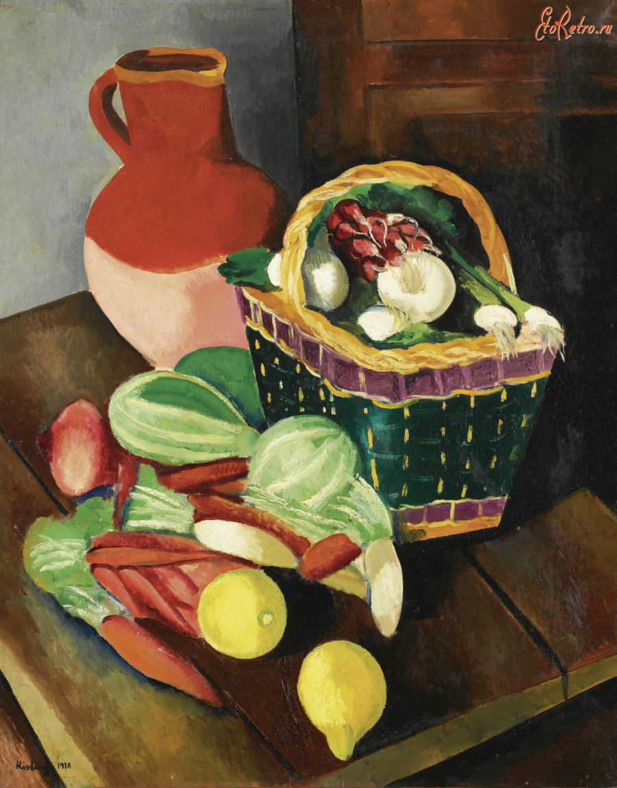 Картины - Моше Кислинг, Натюрморт с овощами